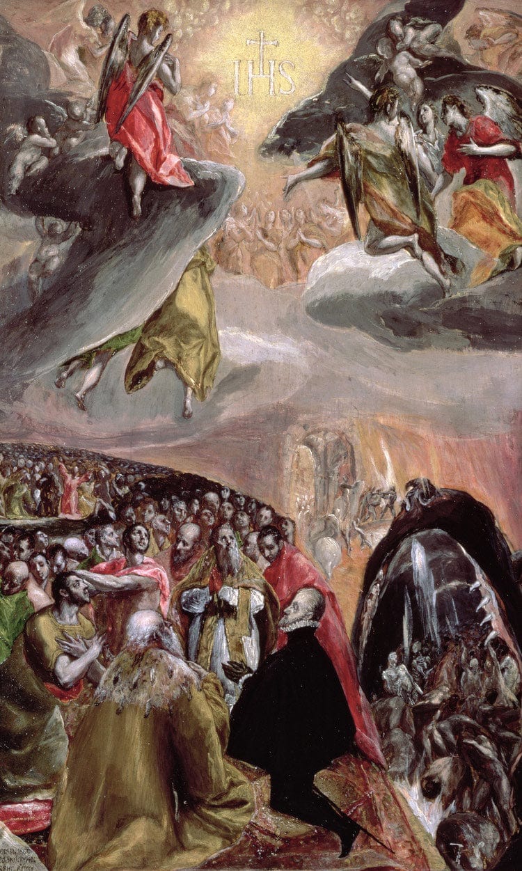 The Adoration Of The Name Of Jesus  2 By El Greco Fine Art Print