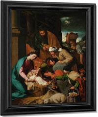 The Adoration Of The Shepherds By Italian Neapolitan Fine Art Print