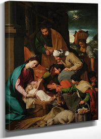 The Adoration Of The Shepherds By Italian Neapolitan Fine Art Print