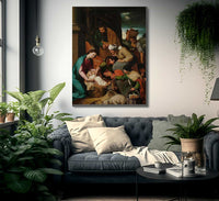 The Adoration Of The Shepherds By Italian Neapolitan Fine Art Print