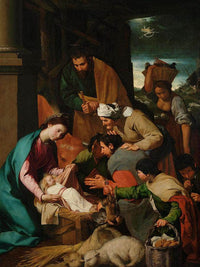 The Adoration Of The Shepherds By Italian Neapolitan Fine Art Print