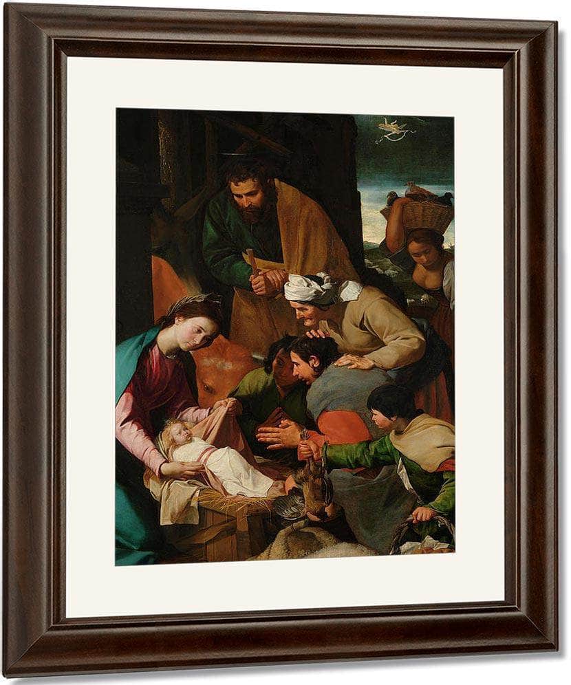 The Adoration Of The Shepherds By Italian Neapolitan Fine Art Print
