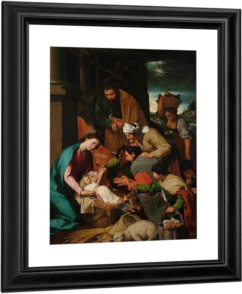The Adoration Of The Shepherds By Italian Neapolitan Fine Art Print
