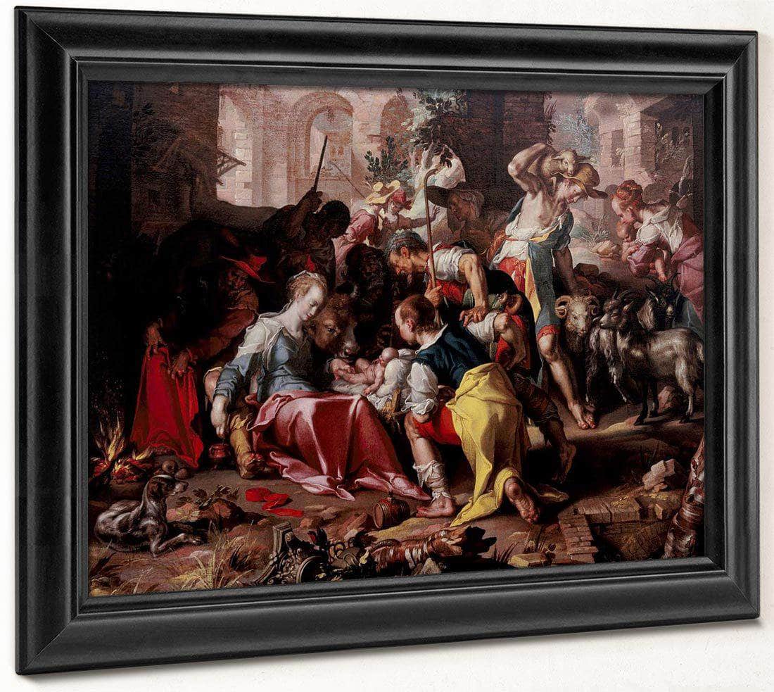 The Adoration Of The Shepherds By Joachim Wtewael Fine Art Print