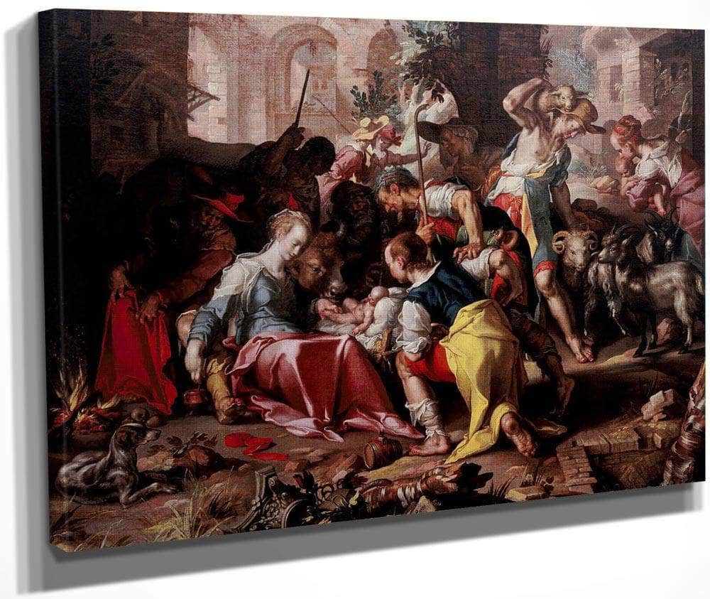 The Adoration Of The Shepherds By Joachim Wtewael Fine Art Print