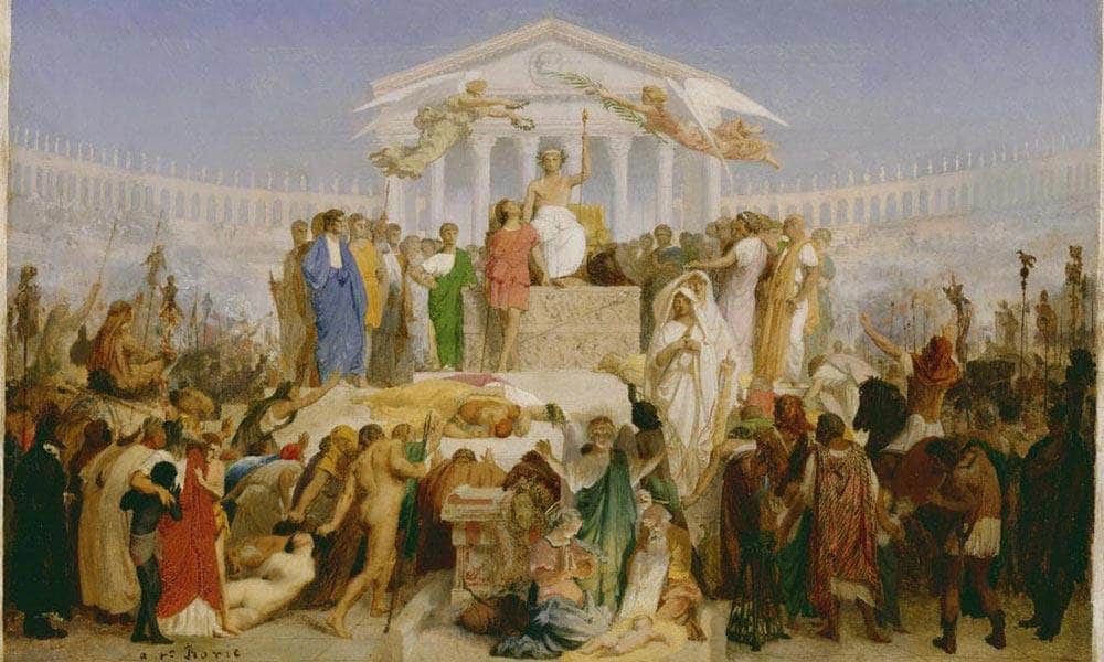 The Age Of Augustus The Birth Of Christ By Jean Leon Gerome Fine Art Print