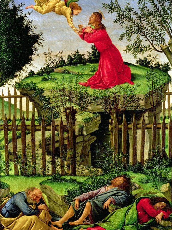 The Agony In The Garden By Sandro Botticelli Fine Art Print