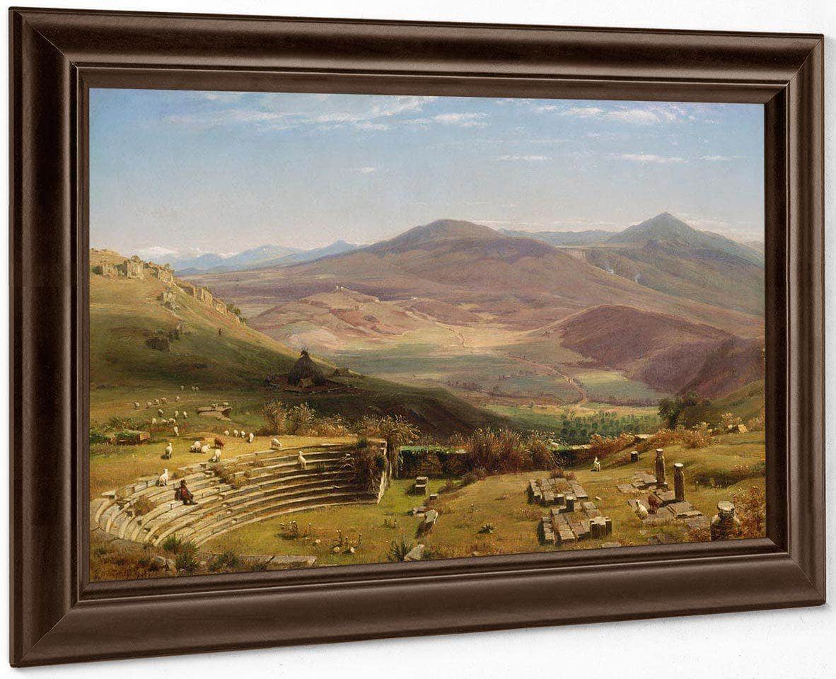 The Amphitheatre Of Tusculum And Albano Mountains, Rome By Worthington Whittredge Fine Art Print
