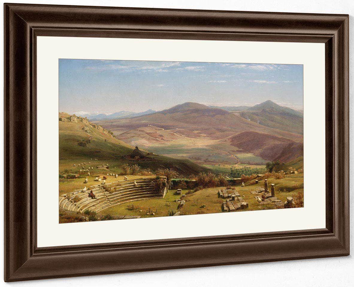 The Amphitheatre Of Tusculum And Albano Mountains, Rome By Worthington Whittredge Fine Art Print