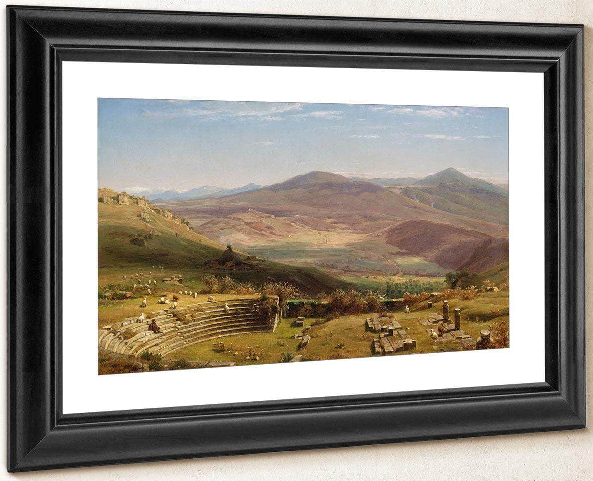 The Amphitheatre Of Tusculum And Albano Mountains, Rome By Worthington Whittredge Fine Art Print