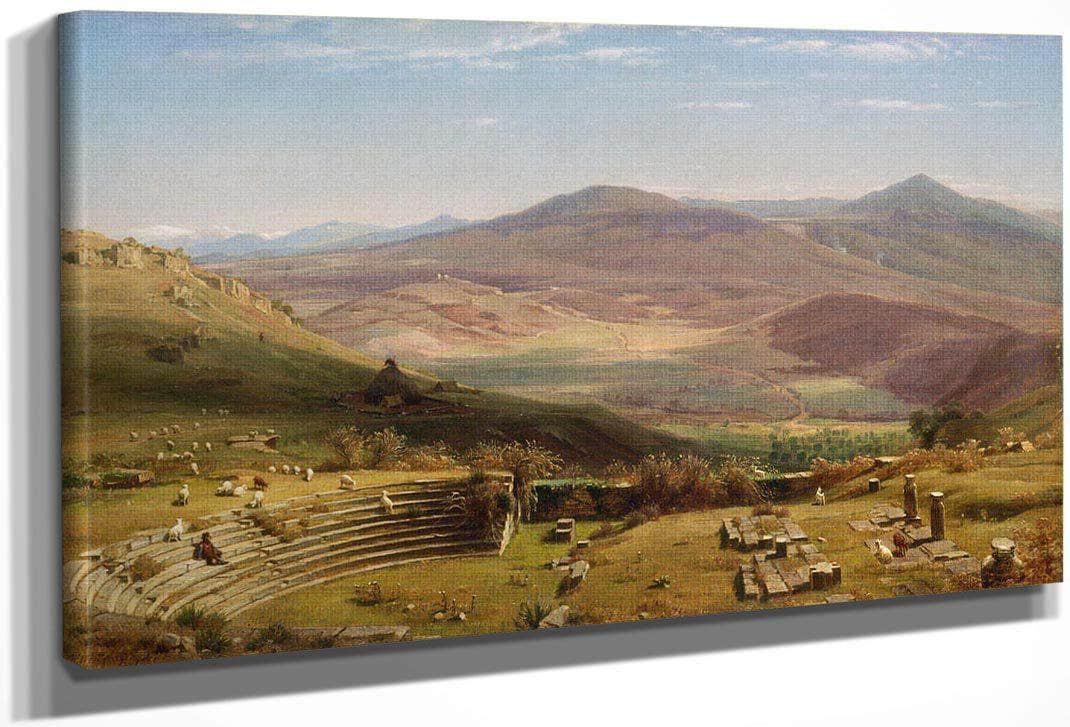 The Amphitheatre Of Tusculum And Albano Mountains, Rome By Worthington Whittredge Fine Art Print
