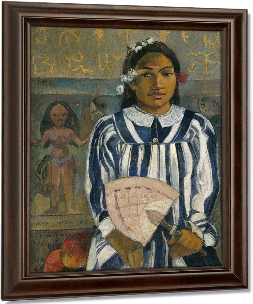 The Ancestors Of Tehamana Or Tehamana Has Many Parents (Merahi Metua No Tehamana) By Eugene Henri Paul Gauguin Fine Art Print