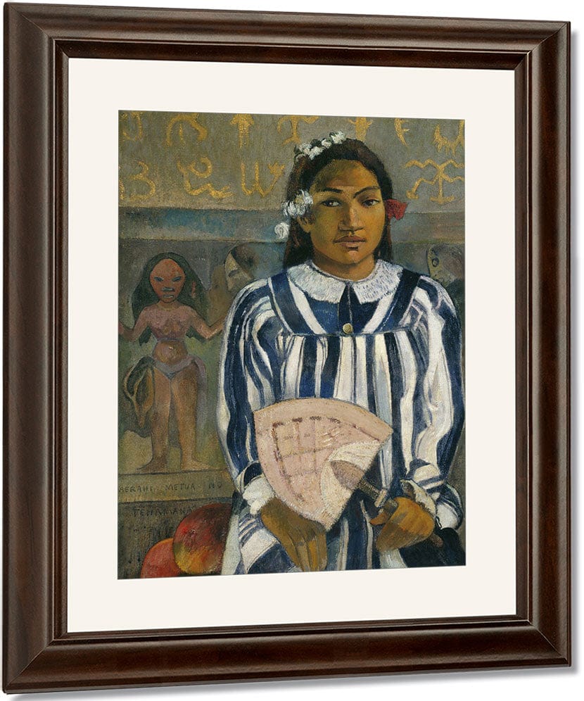 The Ancestors Of Tehamana Or Tehamana Has Many Parents (Merahi Metua No Tehamana) By Eugene Henri Paul Gauguin Fine Art Print