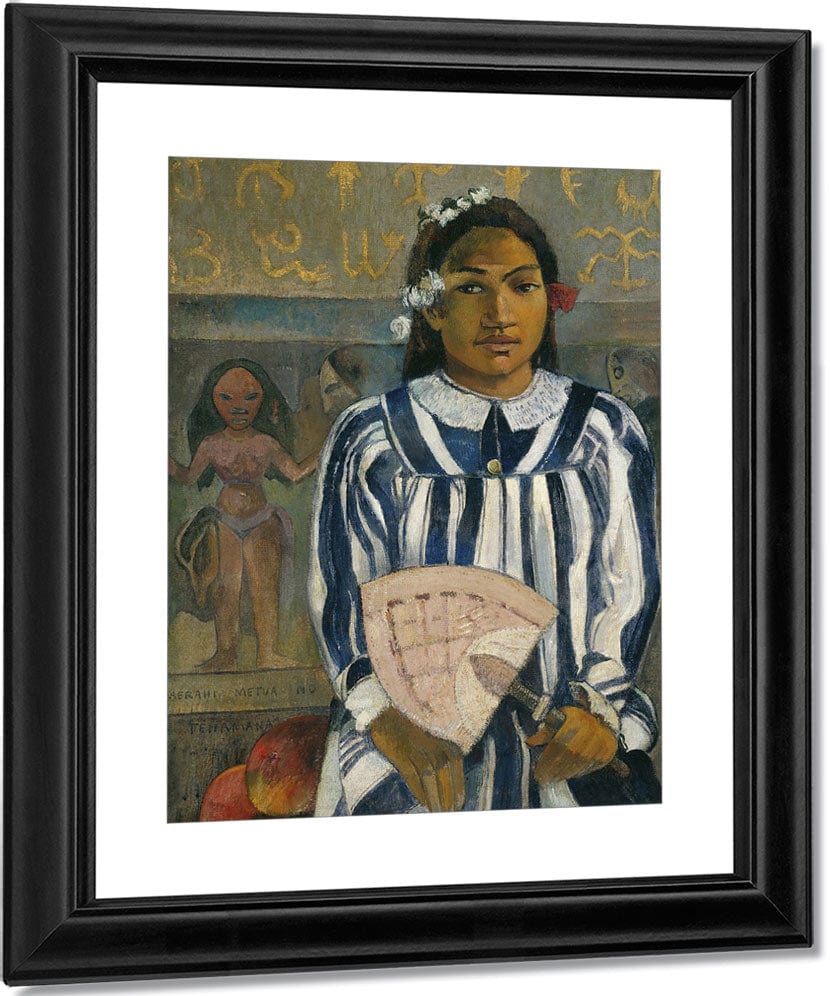 The Ancestors Of Tehamana Or Tehamana Has Many Parents (Merahi Metua No Tehamana) By Eugene Henri Paul Gauguin Fine Art Print