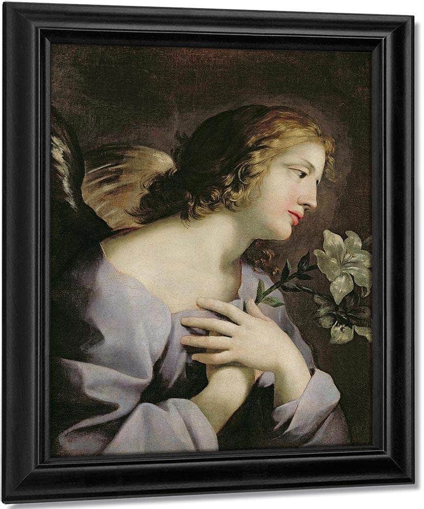 The Angel Of The Annunciation By Giovanni Francesco Romanelli Fine Art Print