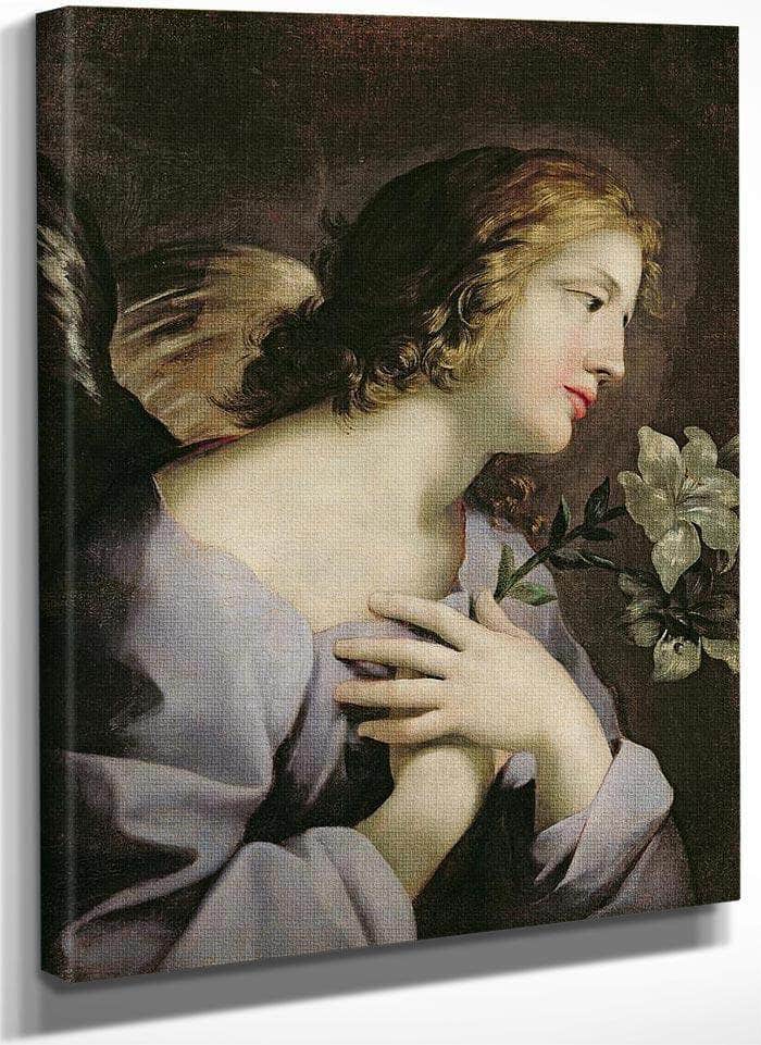 The Angel Of The Annunciation By Giovanni Francesco Romanelli Fine Art Print