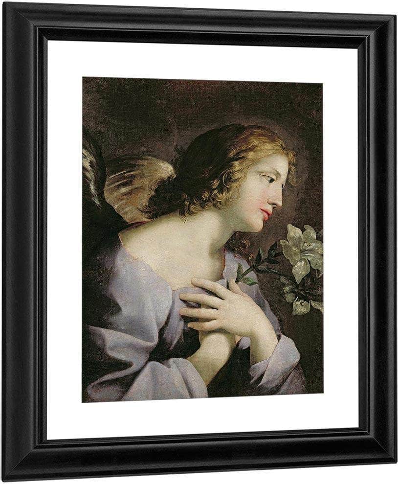 The Angel Of The Annunciation By Giovanni Francesco Romanelli Fine Art Print