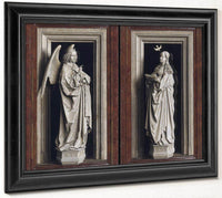 The Annuciation Diptych By Jan Van Eyck Fine Art Print