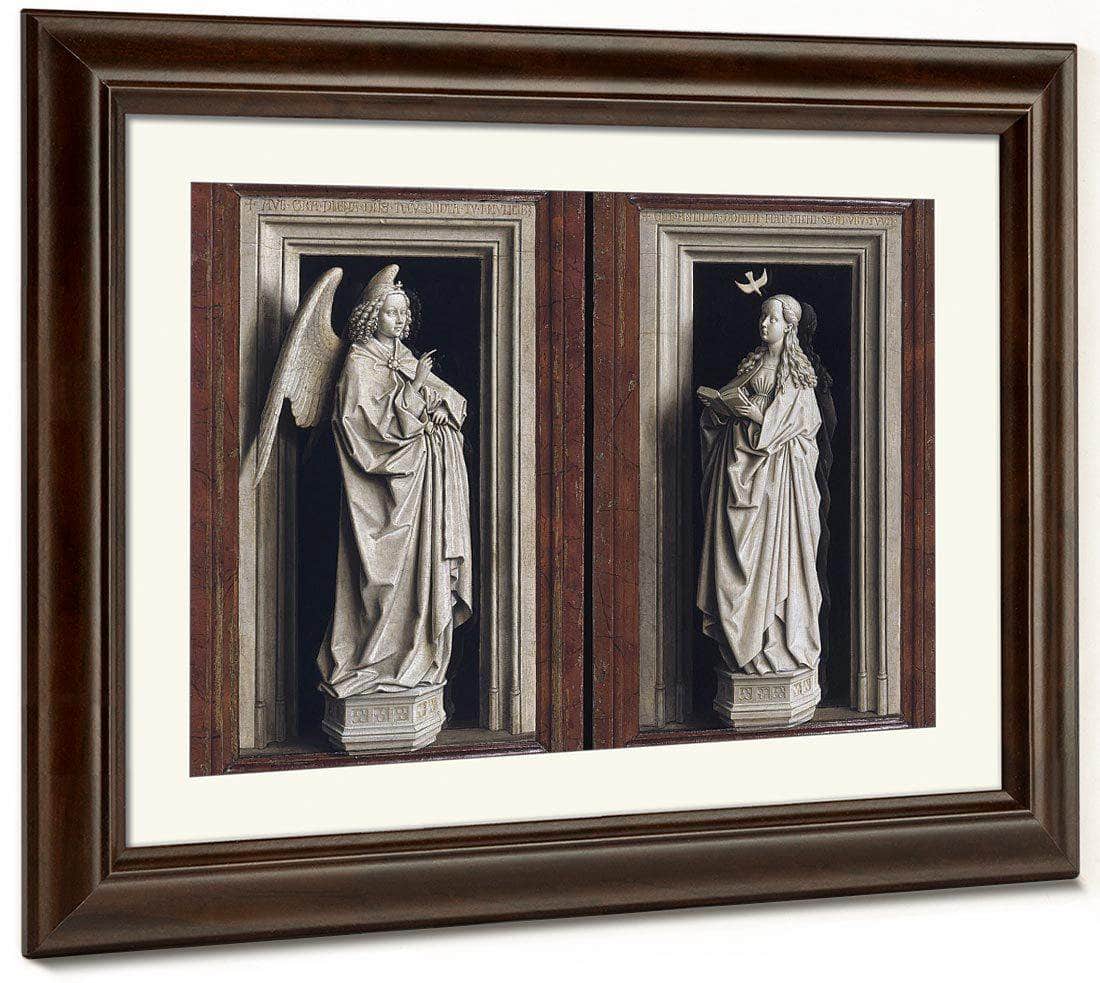 The Annuciation Diptych By Jan Van Eyck Fine Art Print