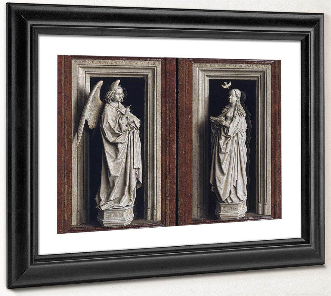The Annuciation Diptych By Jan Van Eyck Fine Art Print