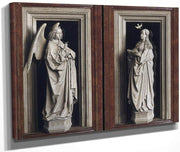 The Annuciation Diptych By Jan Van Eyck Fine Art Print