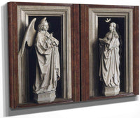 The Annuciation Diptych By Jan Van Eyck Fine Art Print