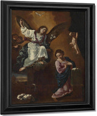 The Annunciation By Flaminio Torri Fine Art Print