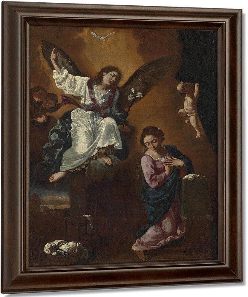 The Annunciation By Flaminio Torri Fine Art Print