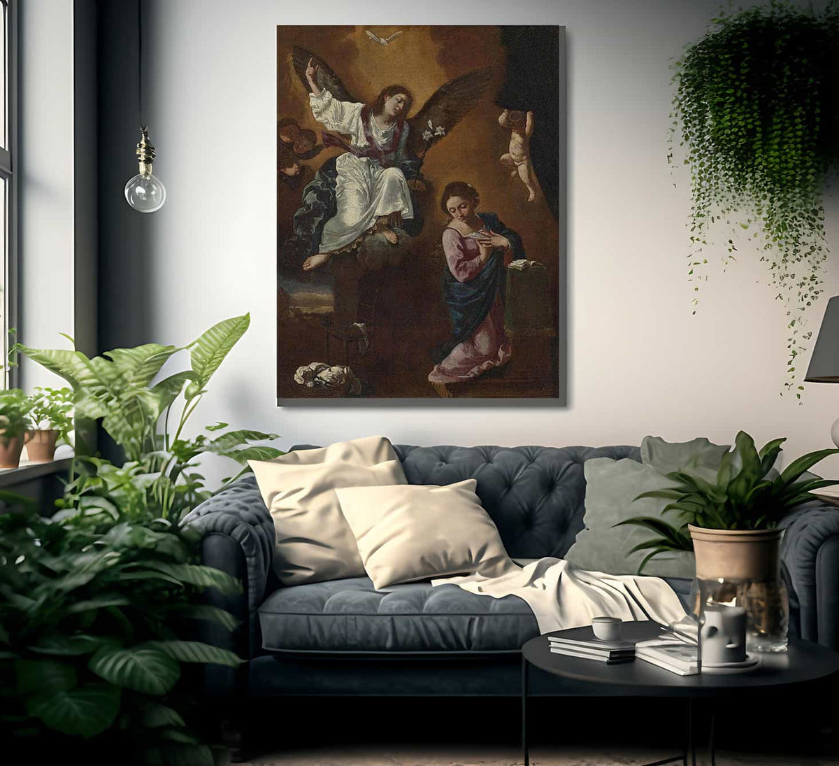 The Annunciation By Flaminio Torri Fine Art Print