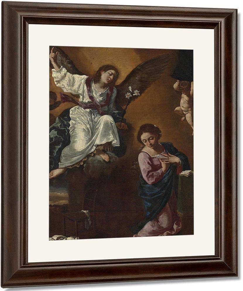 The Annunciation By Flaminio Torri Fine Art Print