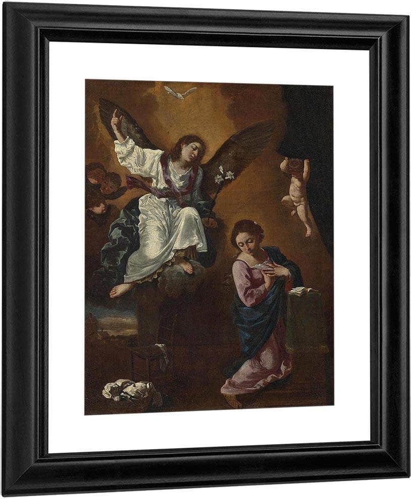 The Annunciation By Flaminio Torri Fine Art Print