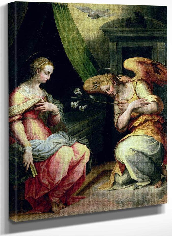 The Annunciation By Giorgio Vasari Fine Art Print