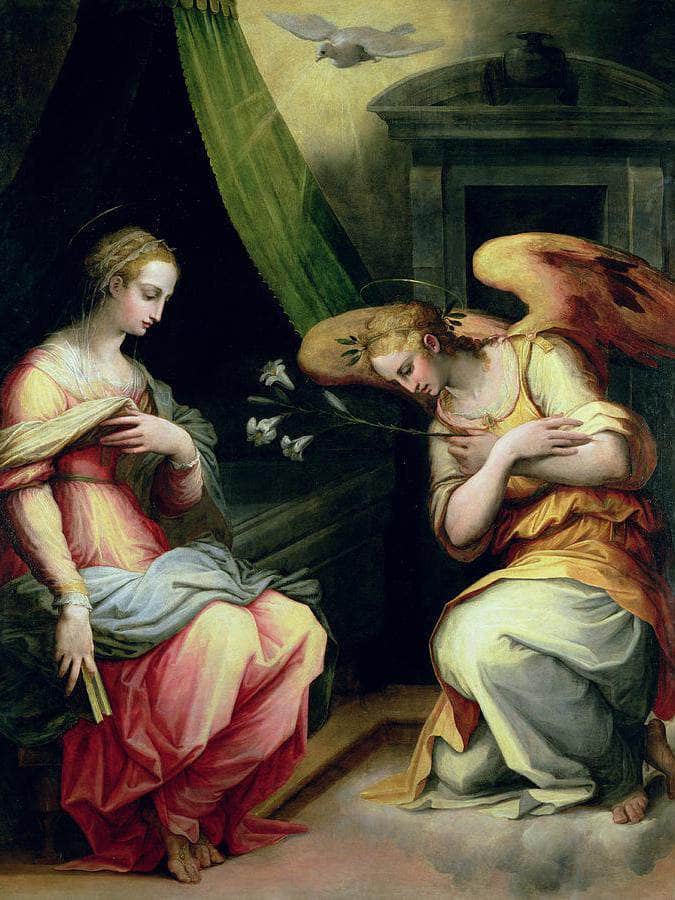 The Annunciation By Giorgio Vasari Fine Art Print