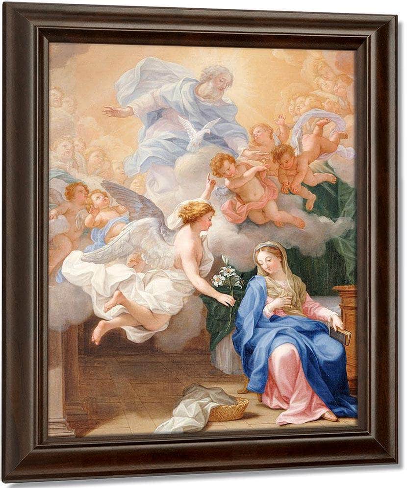 The Annunciation By Giovanni Odazzi Fine Art Print