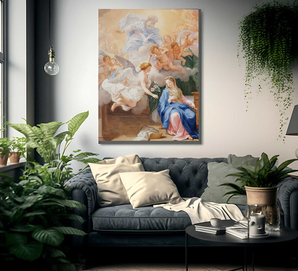 The Annunciation By Giovanni Odazzi Fine Art Print