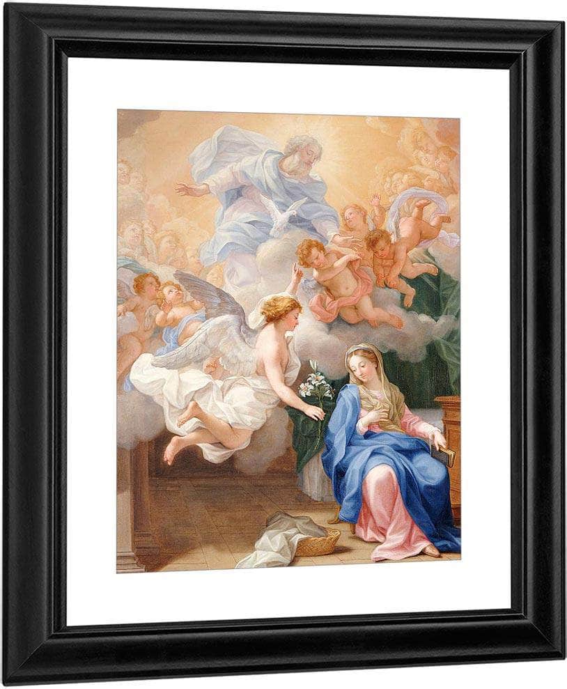 The Annunciation By Giovanni Odazzi Fine Art Print