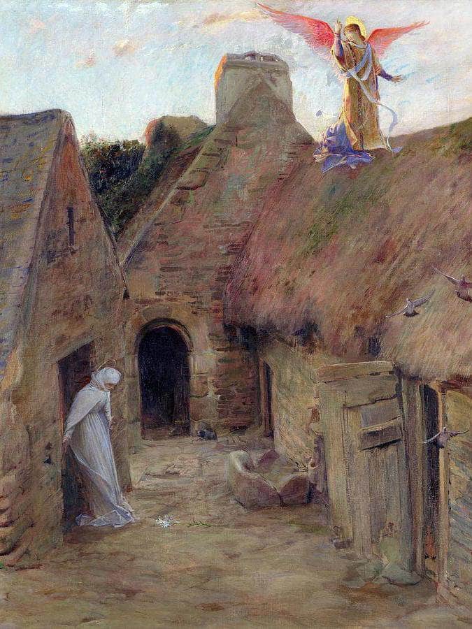 The Annunciation By Luc Olivier Merson Fine Art Print