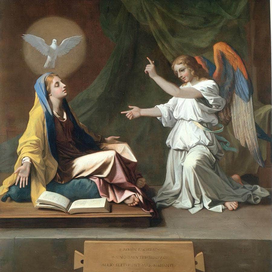 The Annunciation By Nicholas Poussin Fine Art Print