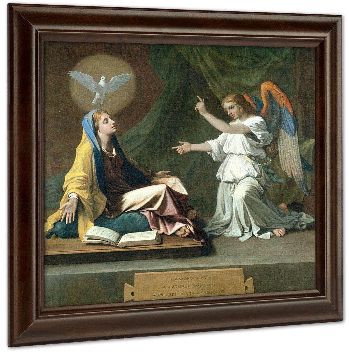 The Annunciation By Nicolas Poussin Fine Art Print