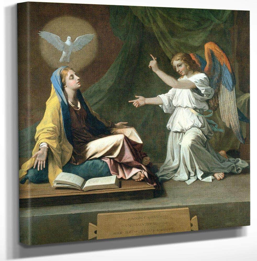 The Annunciation By Nicolas Poussin Fine Art Print
