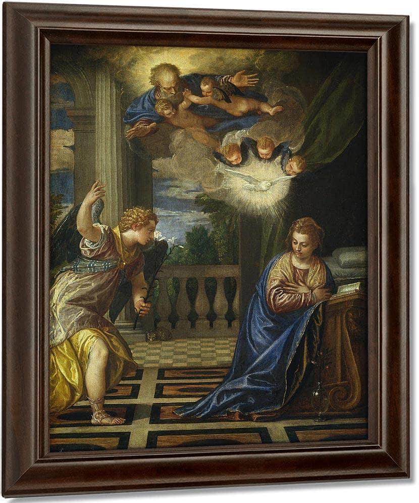 The Annunciation By Paolo Veronese Fine Art Print