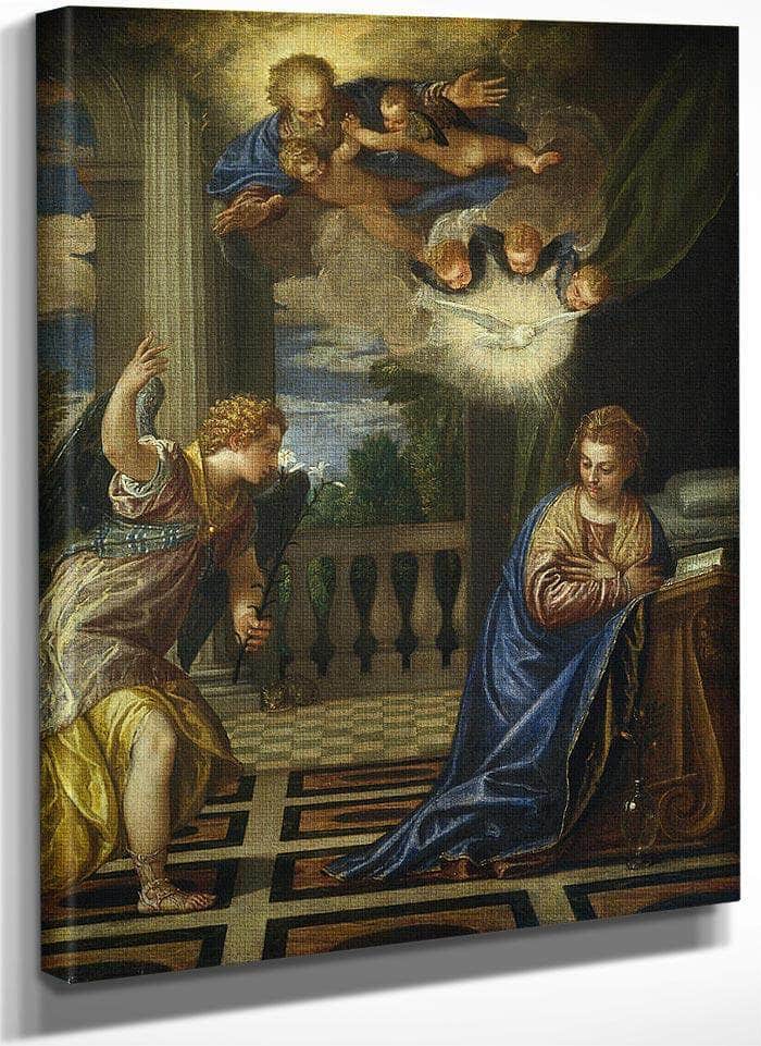 The Annunciation By Paolo Veronese Fine Art Print