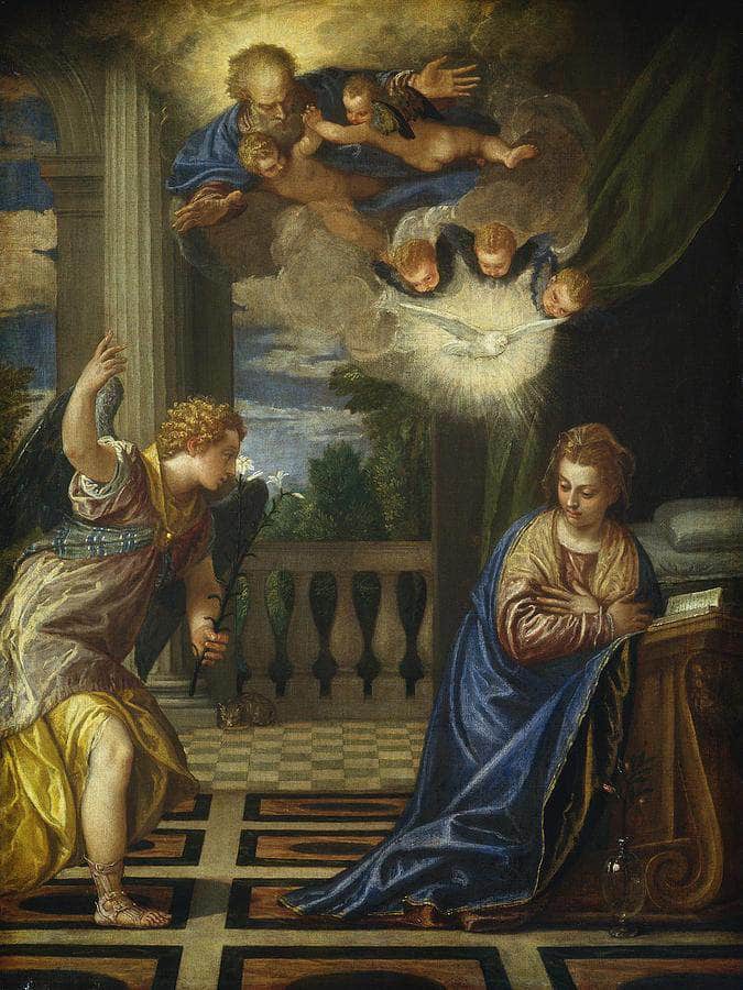 The Annunciation By Paolo Veronese Fine Art Print