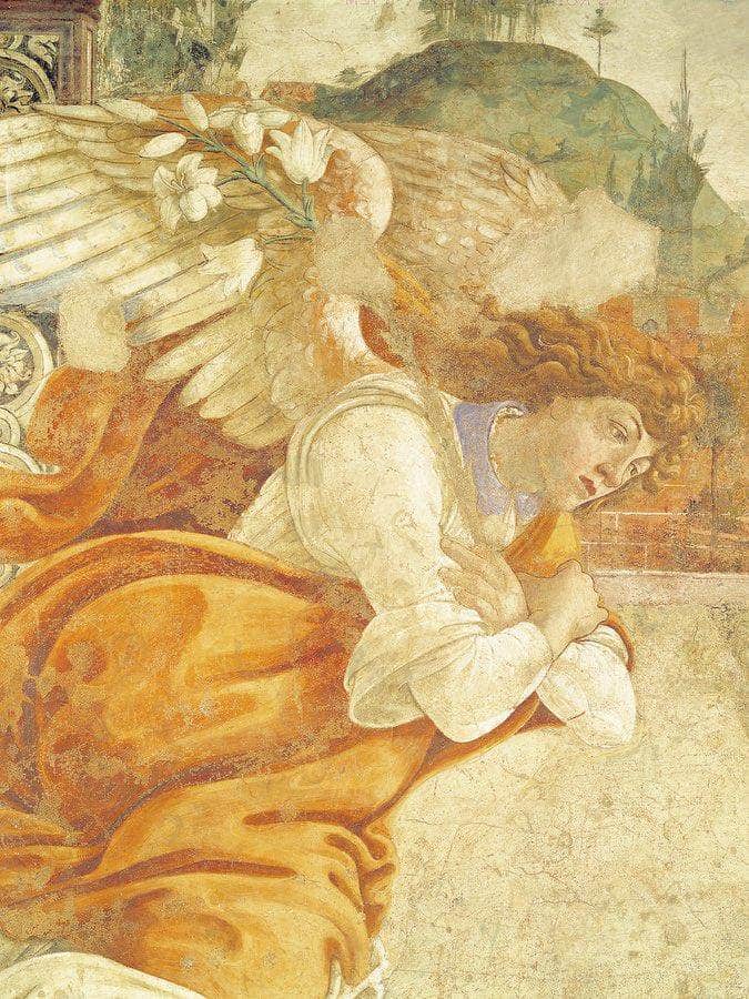 The Annunciation Detail Of The Archangel Gabriel From San Martino Della Scala By Sandro Botticelli Fine Art Print