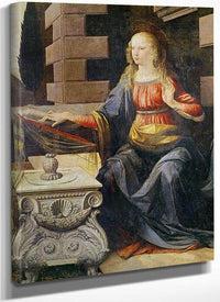 The Annunciation Detail Of The Virgin By Leonardo Da Vinci Fine Art Print