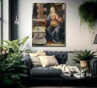 The Annunciation Detail Of The Virgin By Leonardo Da Vinci Fine Art Print