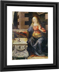 The Annunciation Detail Of The Virgin By Leonardo Da Vinci Fine Art Print