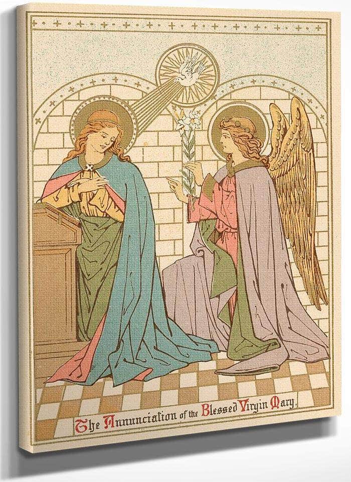 The Annunciation Of The Blessed Virgin Mary By English School Fine Art Print