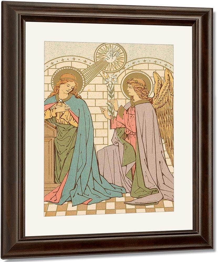 The Annunciation Of The Blessed Virgin Mary By English School Fine Art Print