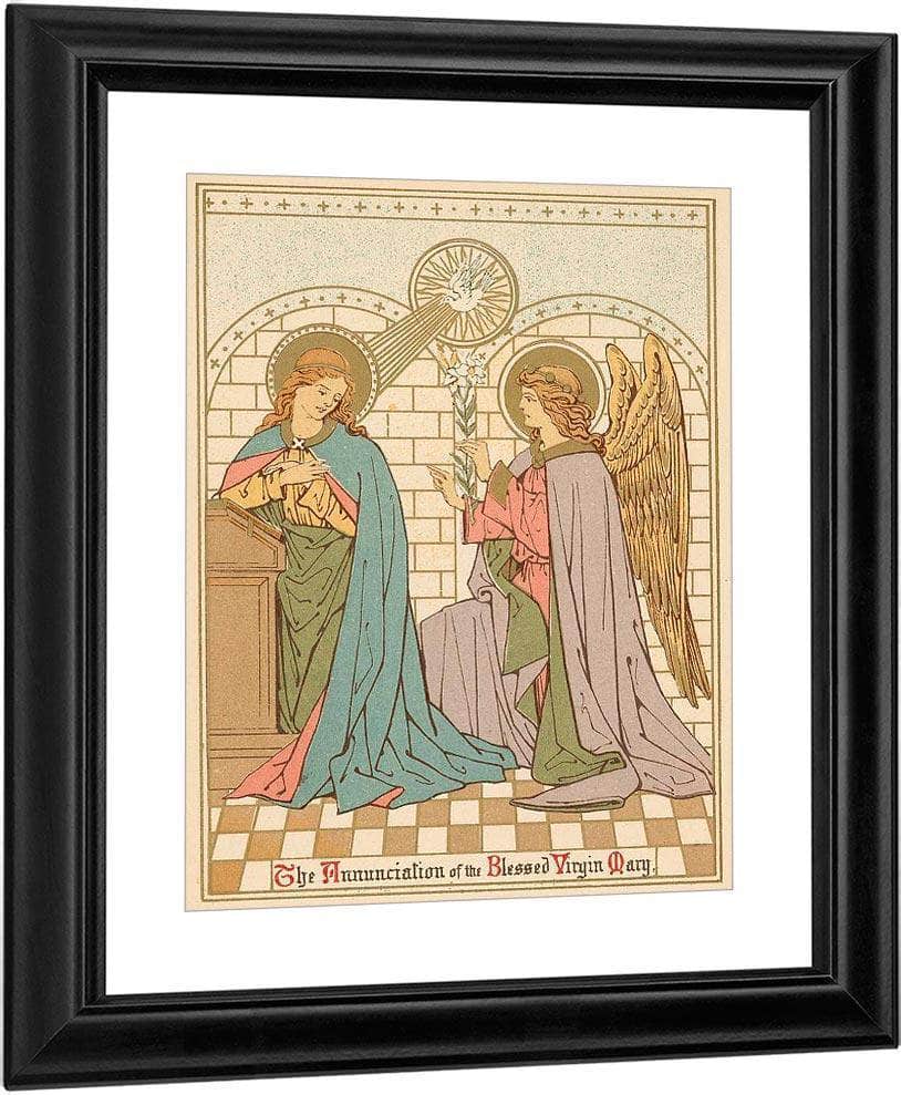 The Annunciation Of The Blessed Virgin Mary By English School Fine Art Print